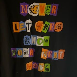 NWT NEVER LET THEM SEE YOUR NEXT MOVE MULTICOLORED GRAPHIC BY BROOKLYN V…